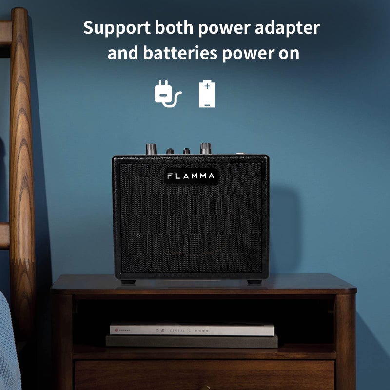 FLAMMA FA05 Electric Guitar Amplifier Combo Guitar Amp 5 Watt Support Bluetooth Headphone 7 Preamp Models Built-in Mod Reverb Delay Chorus Effects 40 Drum Machine for Performance Practice Recording - Image 5